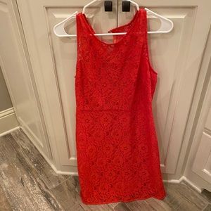 J crew size 4 coral lace dress